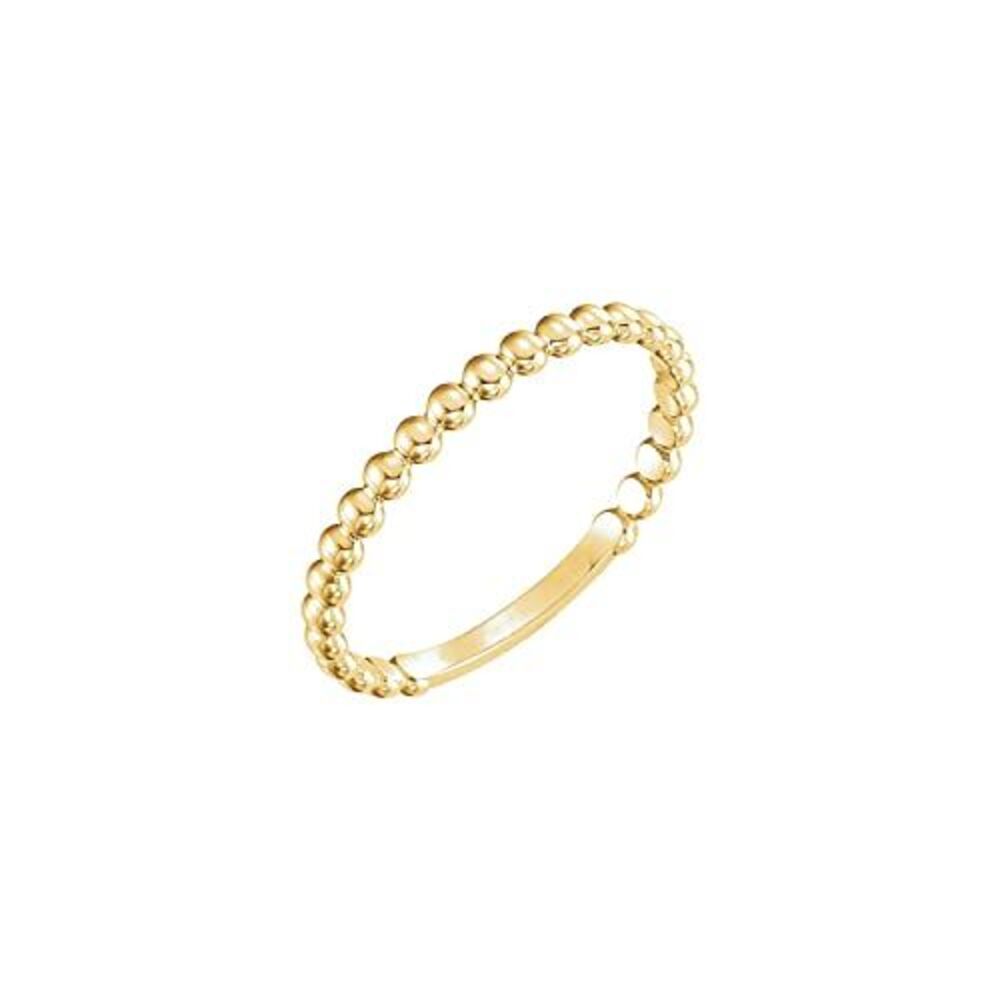 14k Yellow Gold Stackable Bead Ring For Anniversa… - image 3